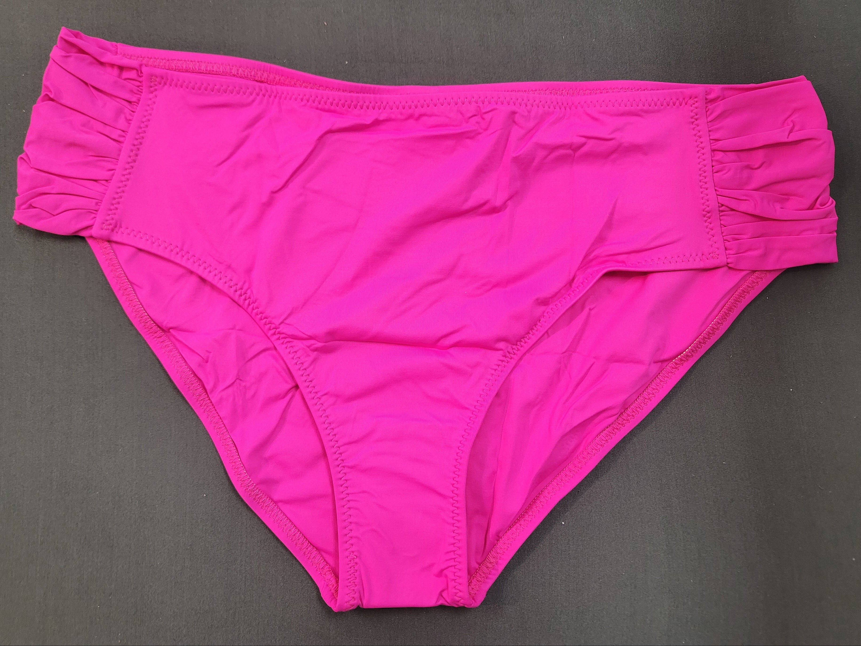 Becca ETC Solid Ruched Plus Size Hipster Bikini Bottom