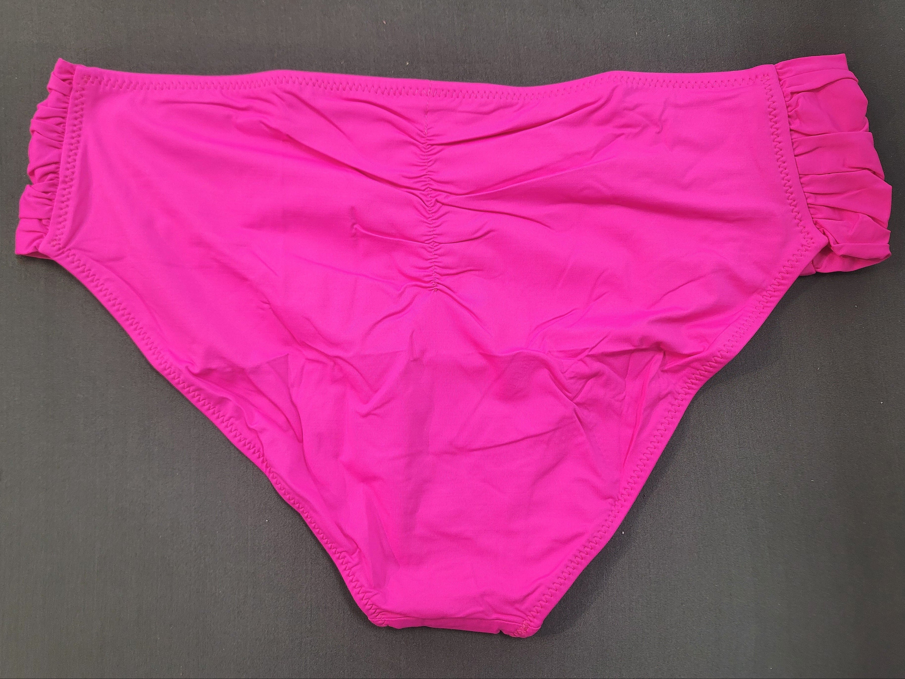 Becca ETC Solid Ruched Plus Size Hipster Bikini Bottom