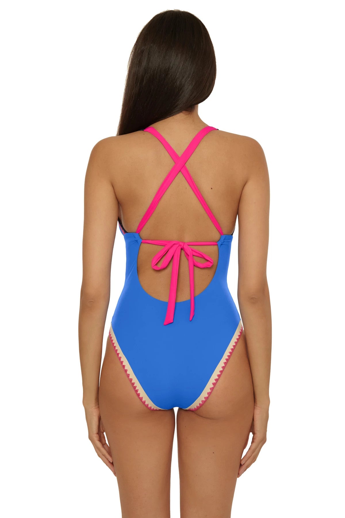 Lucky Brand Swim Avila Plunge One Piece