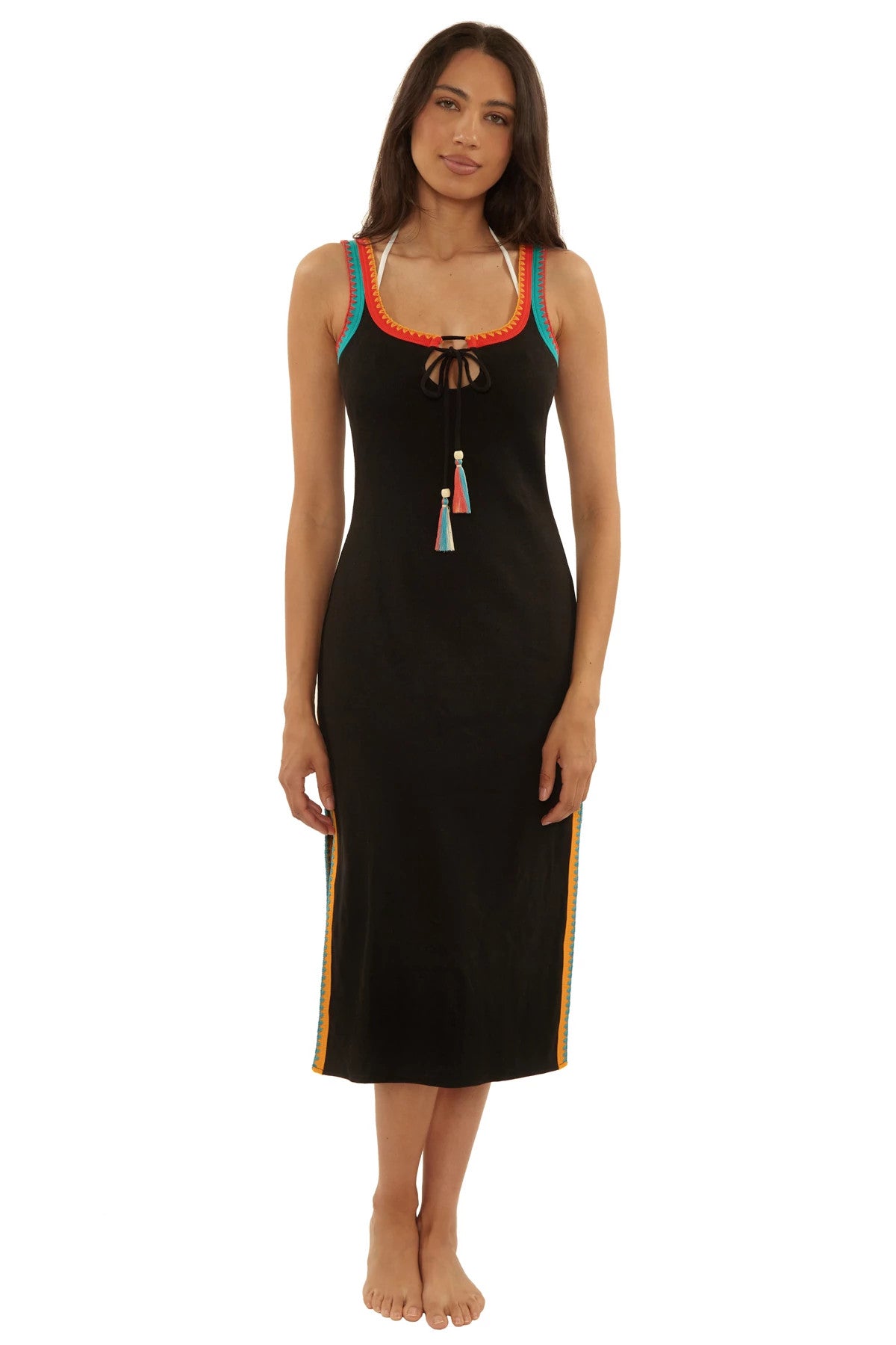 Lucky Brand Swim Avila Rib Midi Dress