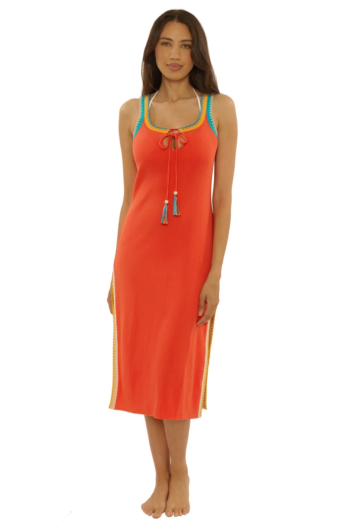 Lucky Brand Swim Avila Rib Midi Dress