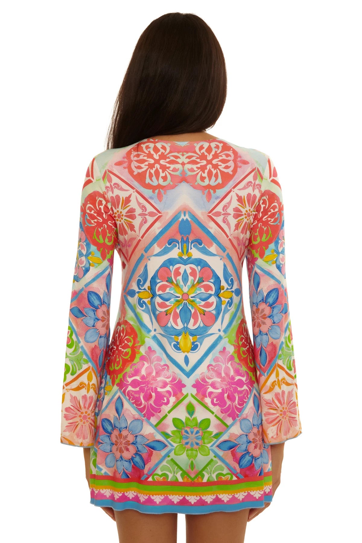 Becca Swim Mijas Print Knit Tunic Coverup