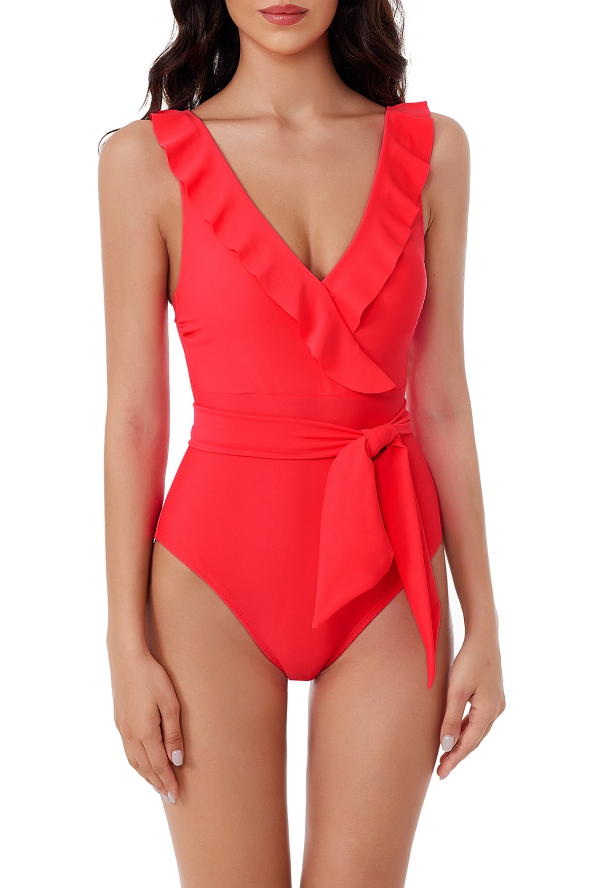 BCA 1PC RUFFLE NECK