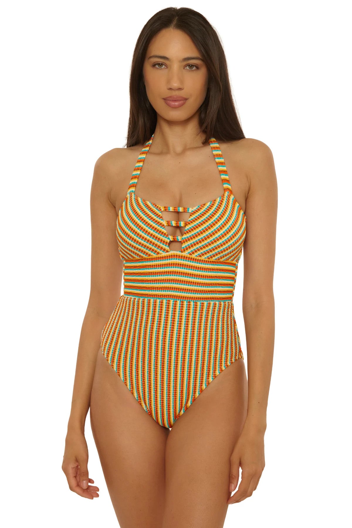 Lucky Brand Swim Ocean Wave One Piece