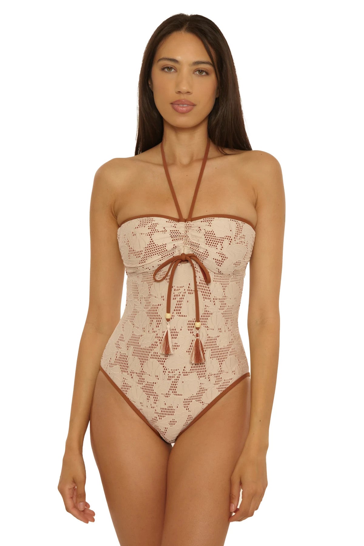 Lucky Brand Swim Belize One Piece Bandeau