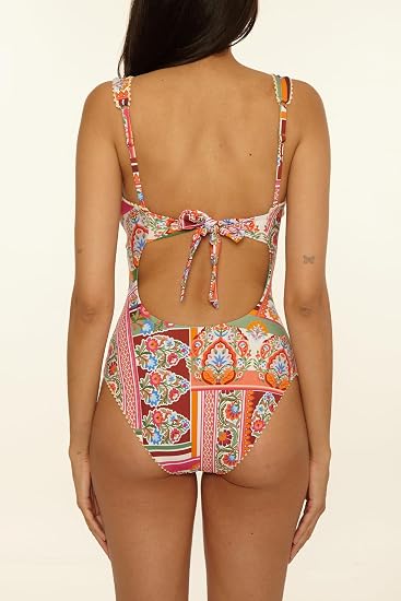 Lucky Brand Swim Women's Verona Scoop Neck One Piece Swimsuit