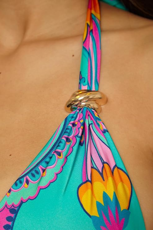 TRINA TURK MYKONOS BANDED HALTER