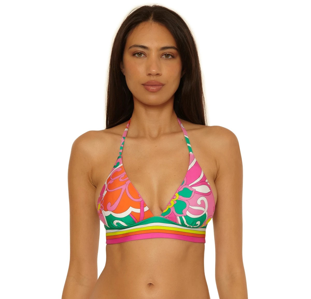 Trina Turk Swim Elara Print Reversible Triangle Bikini Top