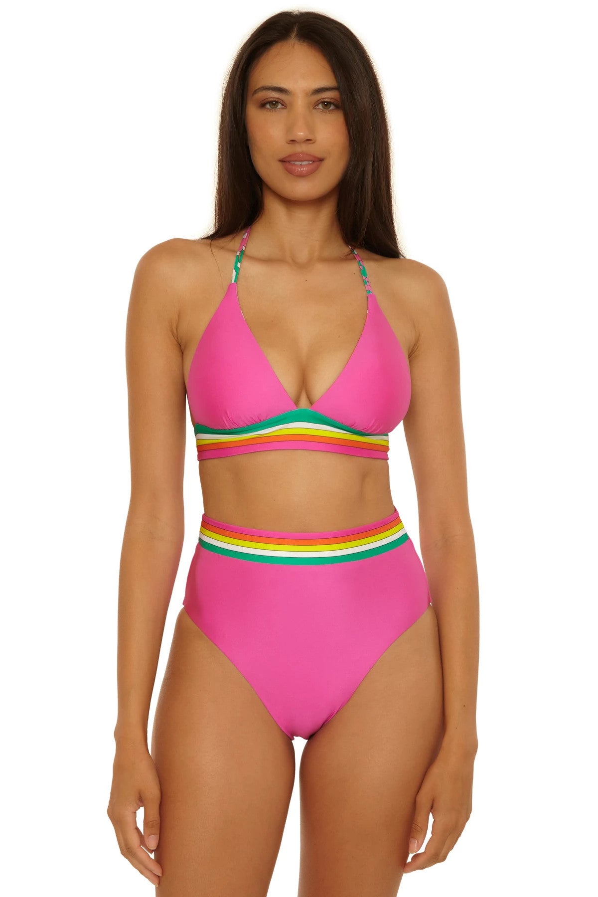 Trina Turk Swim Elara Print Reversible Triangle Bikini Top