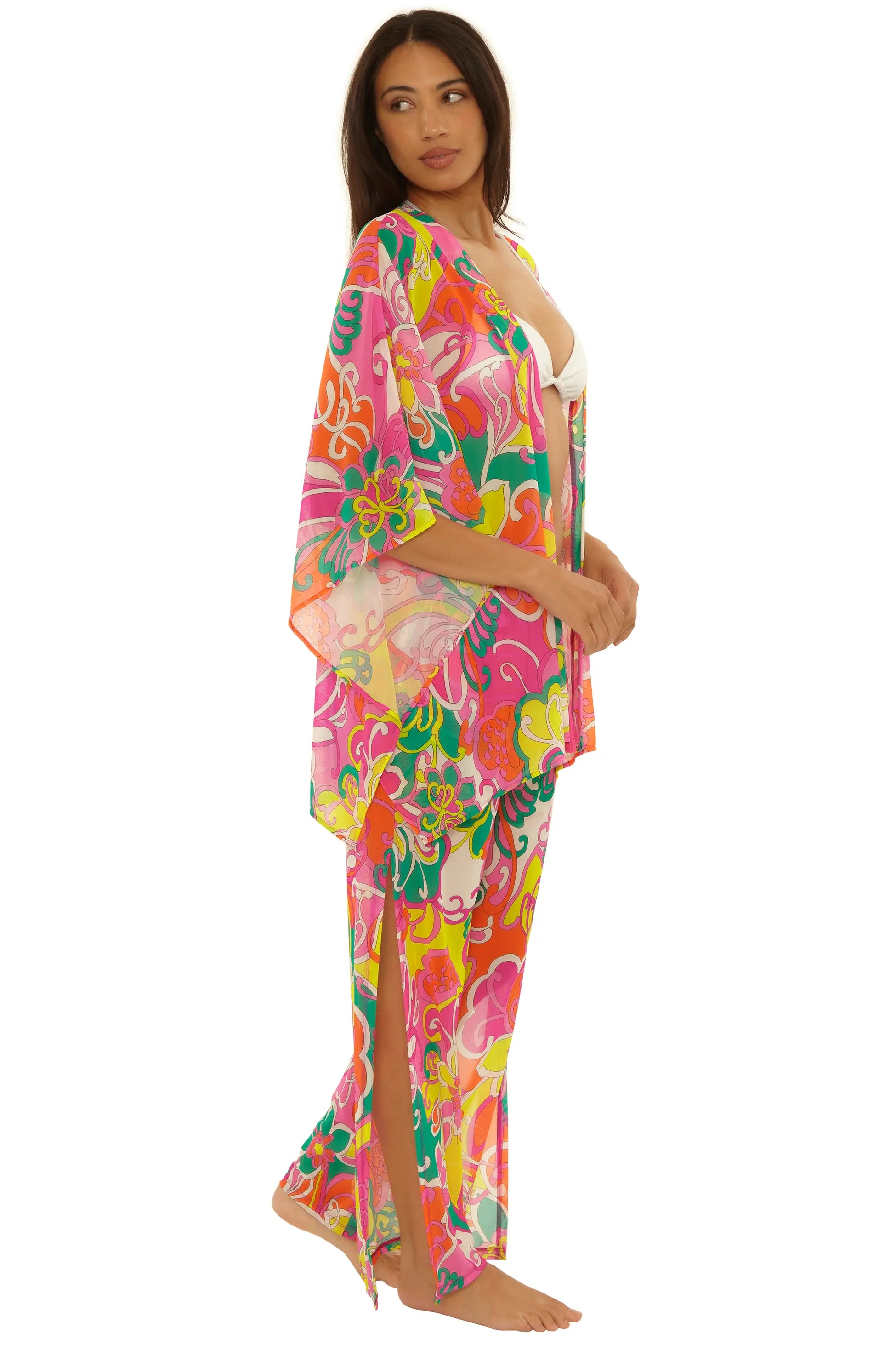 Trina Turk Elara Floral Mesh Cover-Up Pants