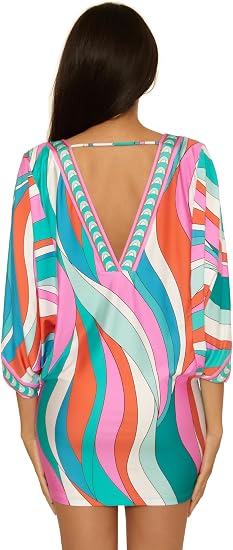 TRINA TURK APOLLO PRINT WOMEN'S V-NECK TUNIC