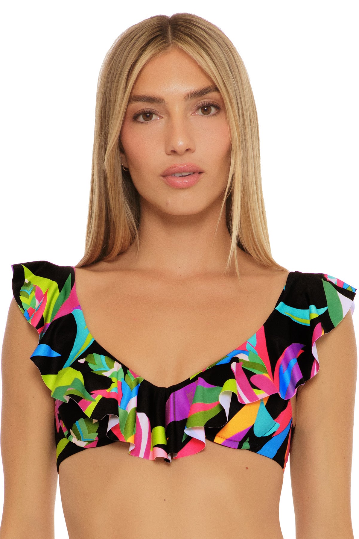 UNDERWIRE RUFFLE TOP