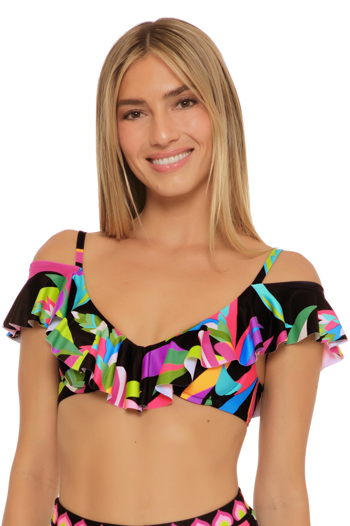 UNDERWIRE RUFFLE TOP
