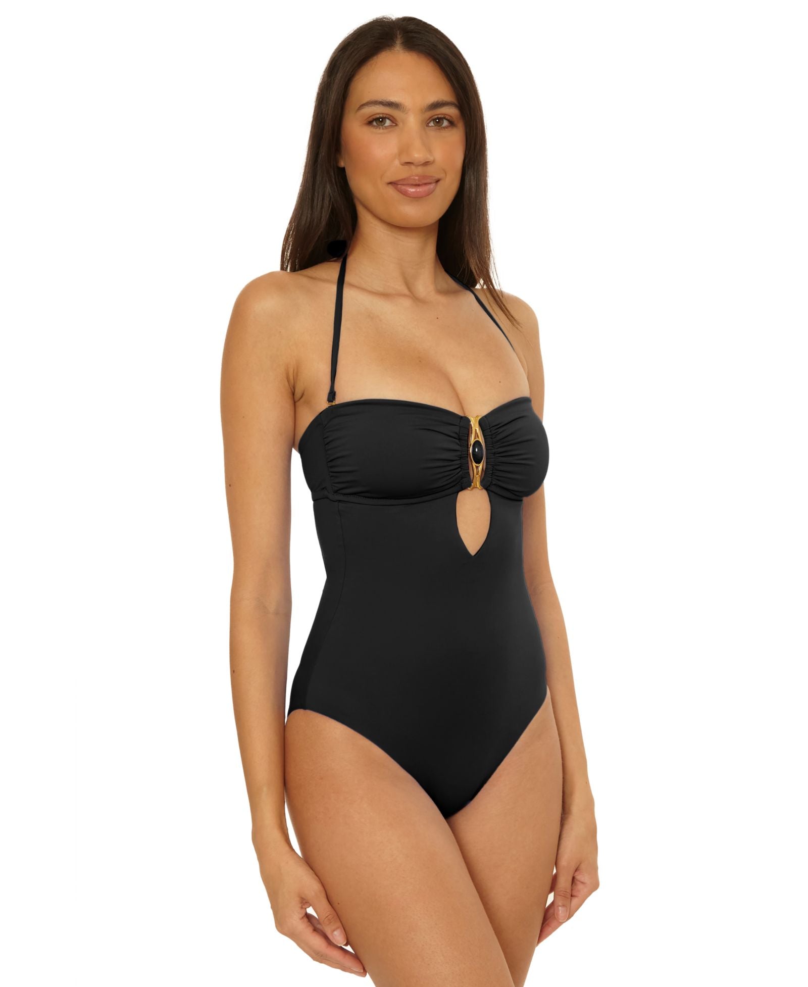 Becca Swim Women's Rock Solid Bandeau One-Piece Swimsuit