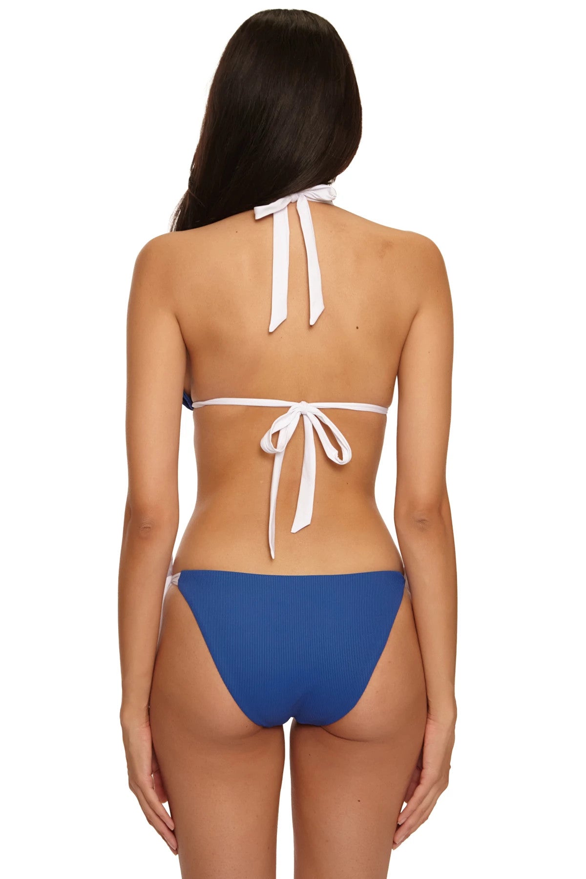 Becca Swim Nautical Cheryl Ribbed Triangle Bikini Top