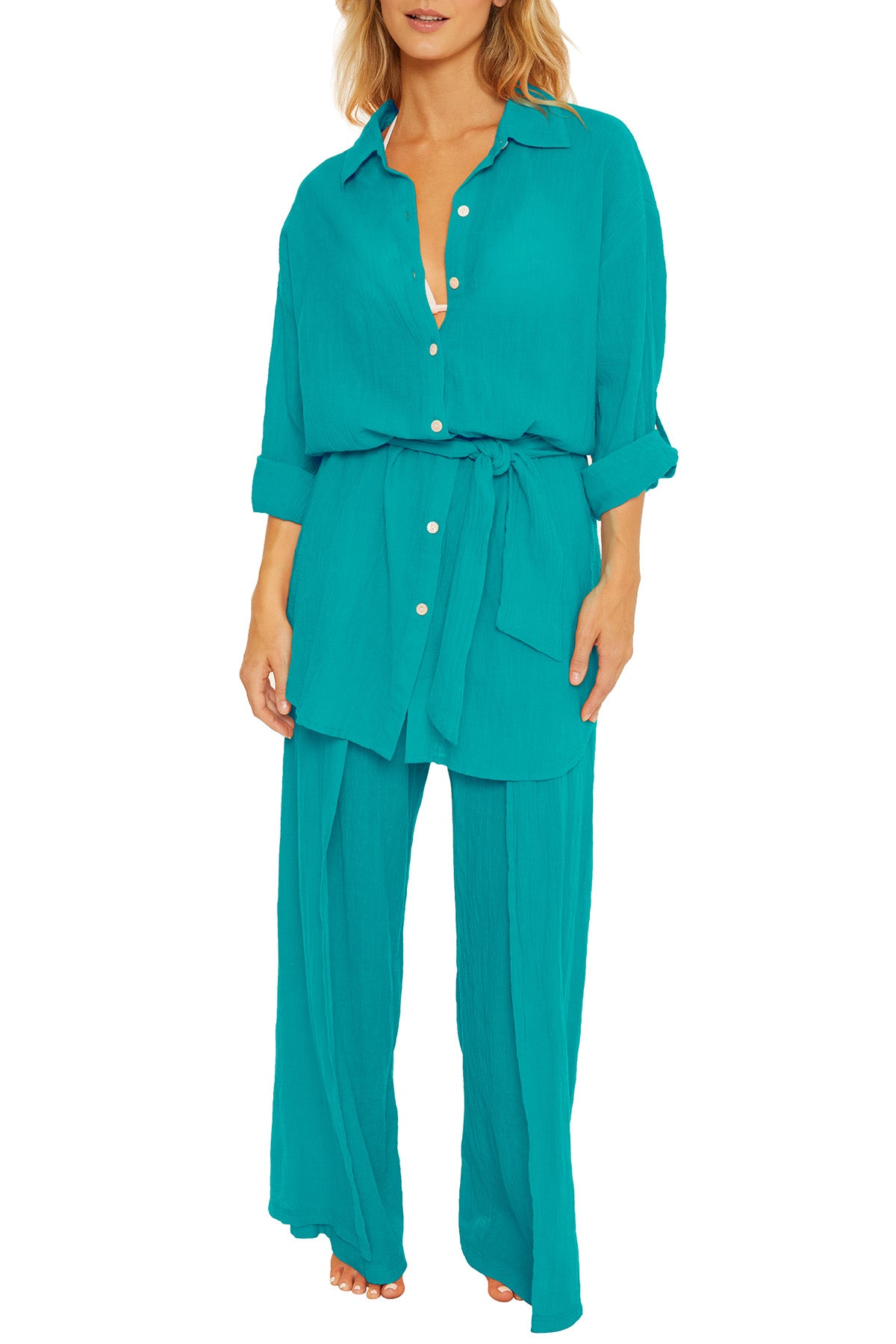 Becca Swim GAUZY SHIRT DRESS