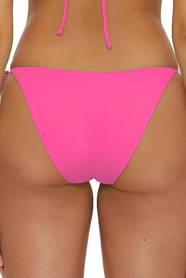 Becca Swim Women's Solid Color Code Demi Basic Tie Side Bottom