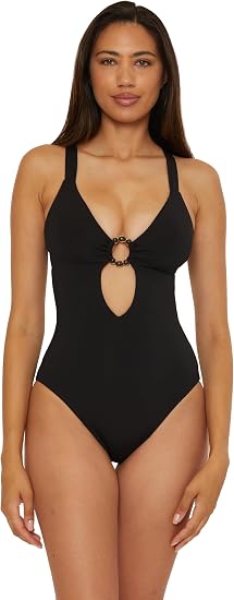 Becca Swim Women's Marble Canyon Ariyah Plunge One-Piece