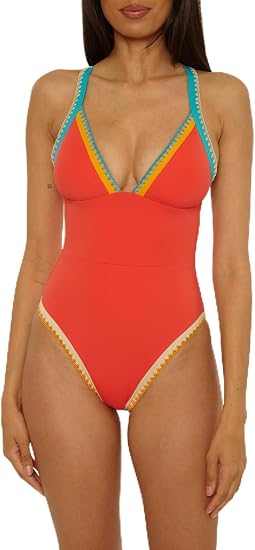 Lucky Brand Swim Avila Plunge One Piece