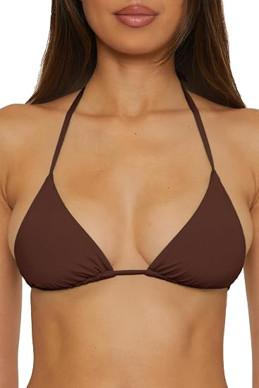 Becca Swim Women's Solid Color Code Cheryl Triangle Top