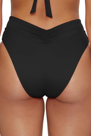 Becca Swim Women's Solid Color Code French Cut Bikini Bottom