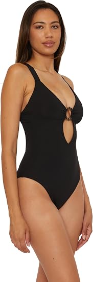 Becca Swim Women's Marble Canyon Ariyah Plunge One-Piece