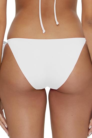 Becca Swim Women's Solid Color Code Demi Basic Tie Side Bottom