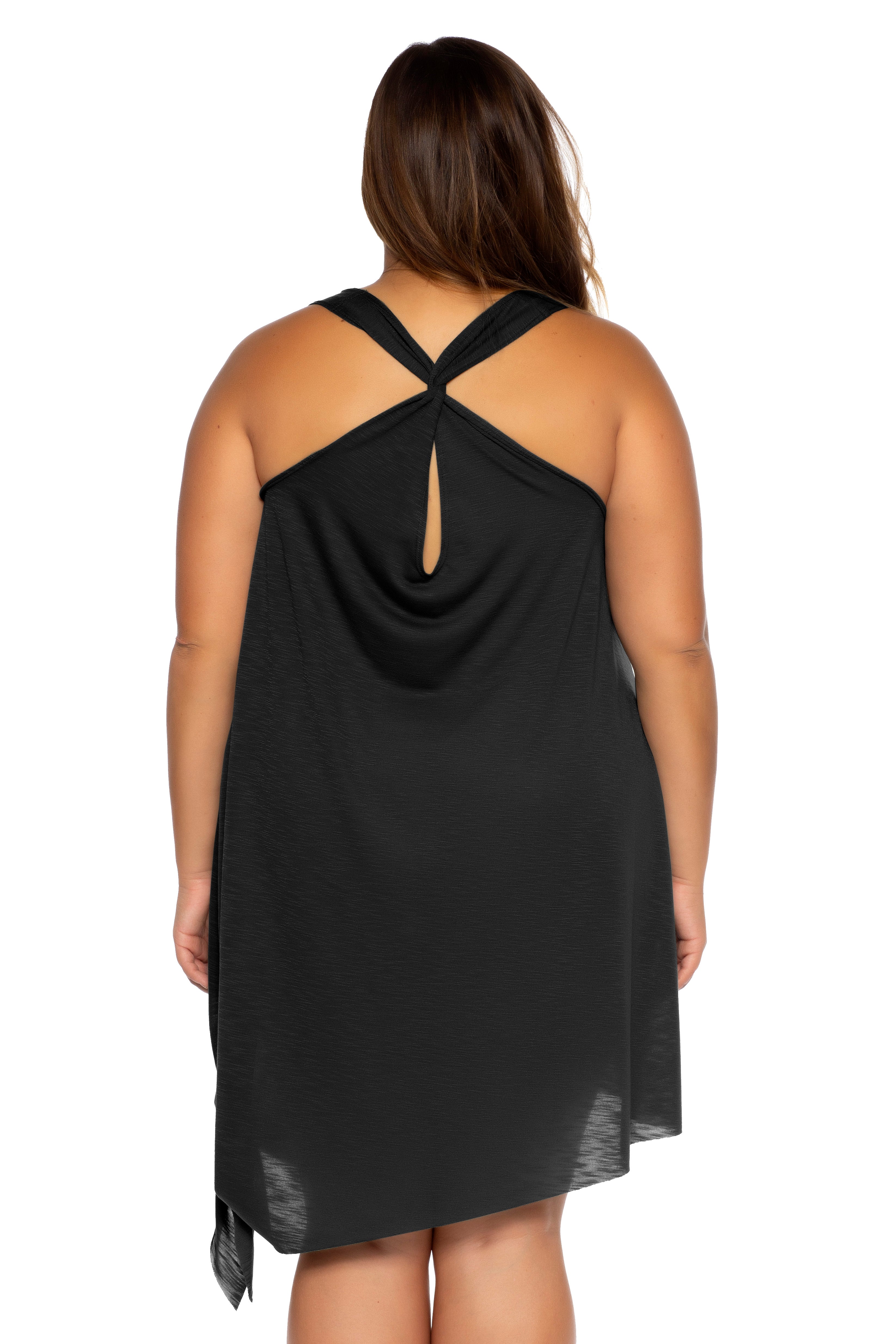 BREEZY BASICS Tie-Hem Sleeveless Dress Plus Size