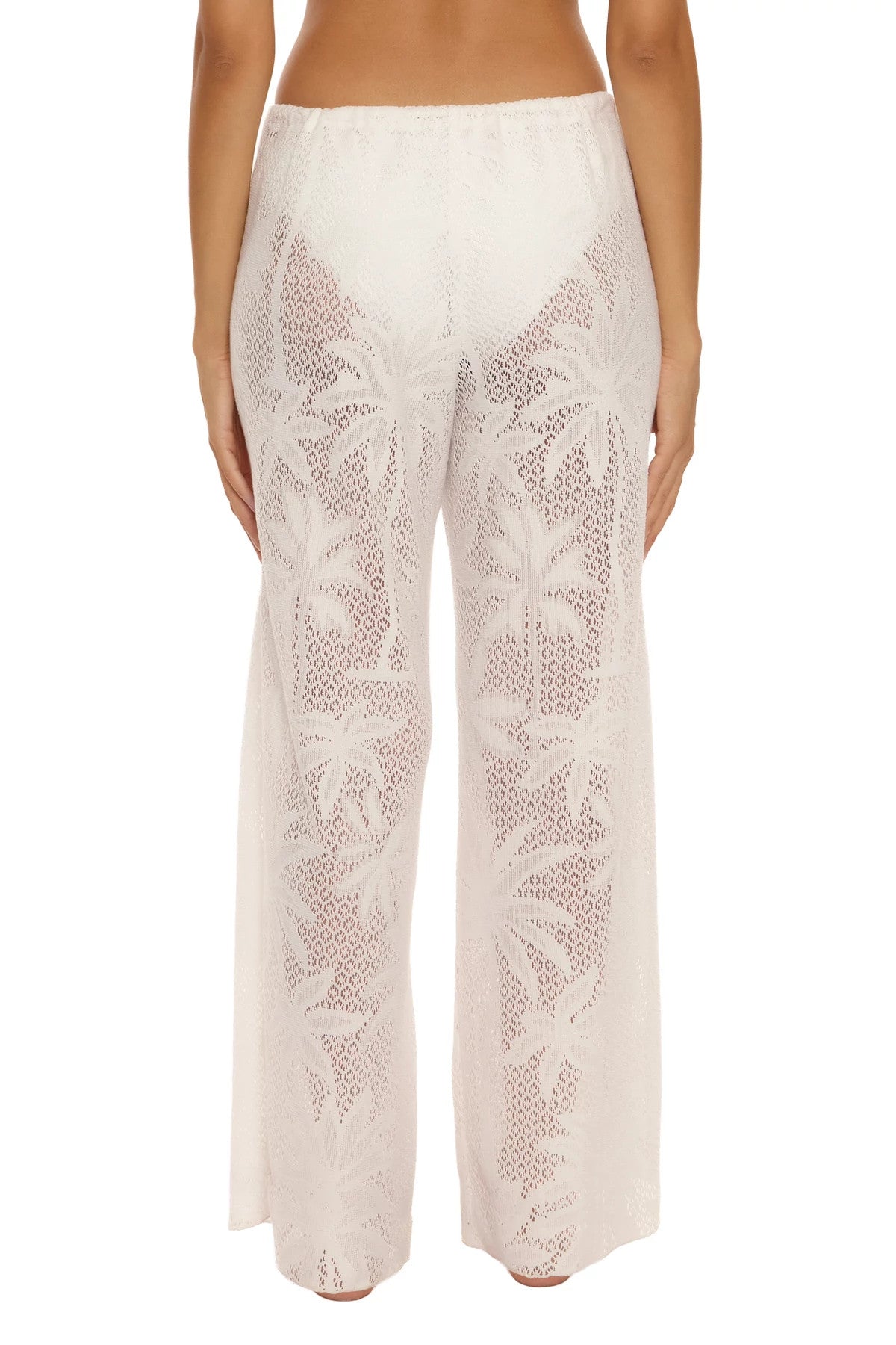 Becca Swim Women's Palm Lace Wide Leg Cover Up Pants