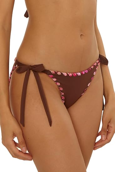 Becca Swim Women's On The Edge Tie Side Bikini Bottom