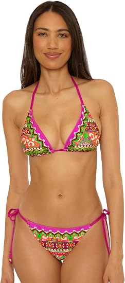 Becca Swim Women's Moroccan Tile Triangle Bikini Top