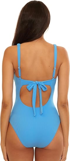Becca Swim Women's Modern Edge Rib Brinley Bandeau One-Piece