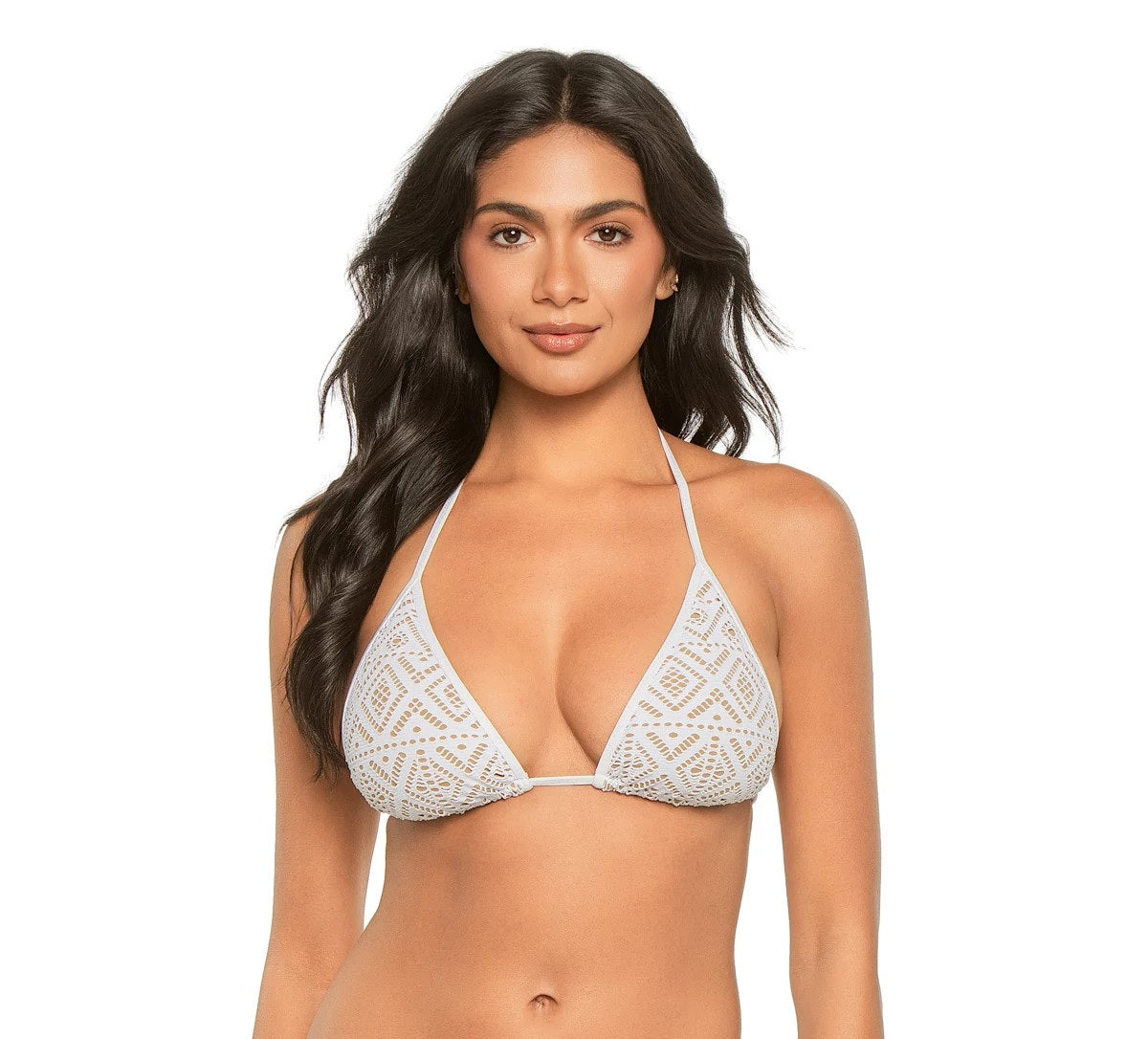 Becca Swim Women's Show & Tell Crochet Color Play Cheryl Triangle Bikini Top