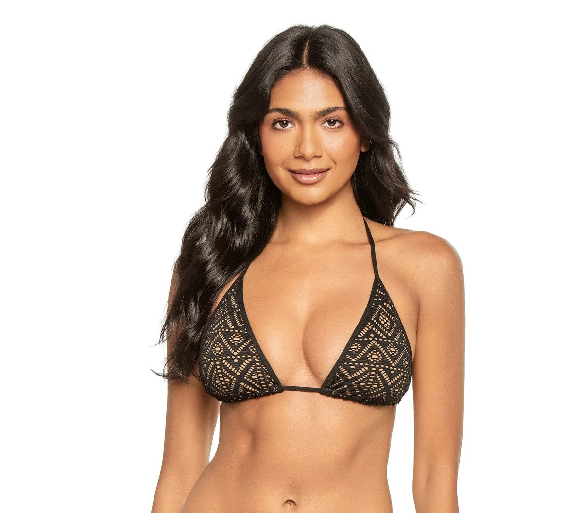 Becca Swim Women's Show & Tell Crochet Color Play Cheryl Triangle Bikini Top