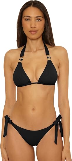Becca Swim Women's Modern Edge Rib Cheryl Triangle Top