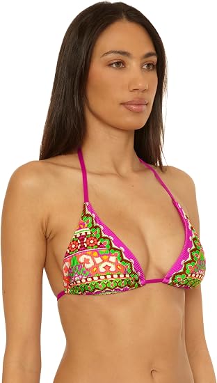 Becca Swim Women's Moroccan Tile Triangle Bikini Top