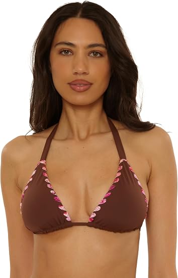 Becca Swim Women's On The Edge Triangle Bikini Top