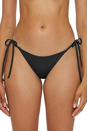 Becca Swim Women's Solid Color Code Demi Basic Tie Side Bottom