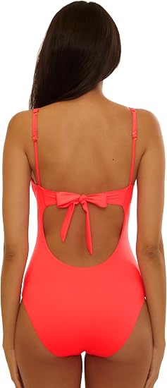 Becca Swim Women's Marble Canyon Ariyah Plunge One-Piece