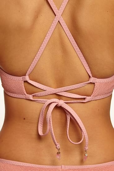 Isabella Rose Women's Como Textured Knit Underwire Bikini Top