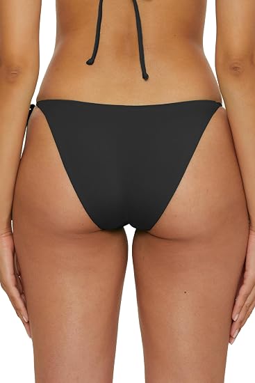 Becca Swim Women's Solid Color Code Demi Basic Tie Side Bottom
