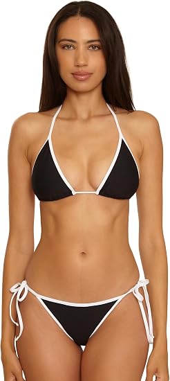 Becca Swim Women's Sport Mode Demi Tie-Side Bikini Bottom