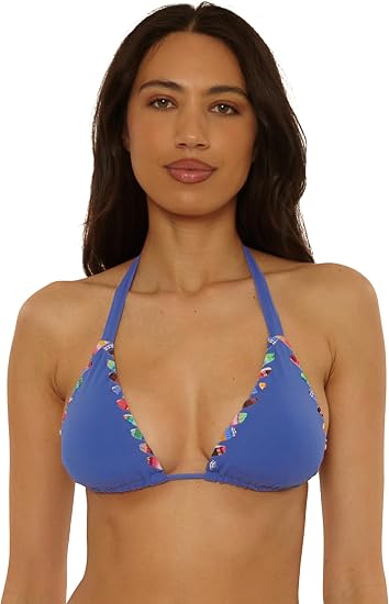 Becca Swim Women's On The Edge Triangle Bikini Top