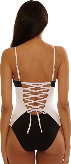 Becca Swim Women's Sport Mode Square-Neck One-Piece Swimsuit