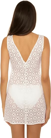 Becca Swim Women's Las Colinas Stretch Lace Dress Cover Up