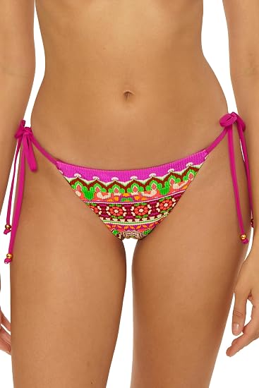 Becca Swim Women's Moroccan Tile Tie Side Bikini Bottom