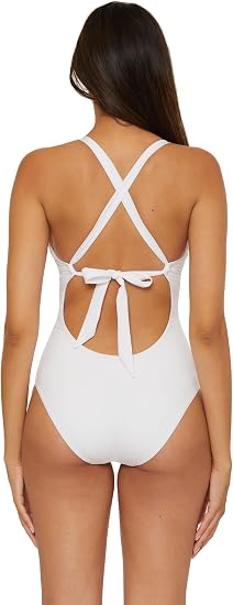 Becca Swim Women's Marble Canyon Ariyah Plunge One-Piece