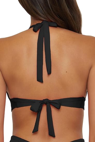 Becca Swim Women's Solid Color Code Viviana V-Wire Halter Top