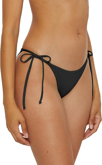 Becca Swim Women's Solid Color Code Demi Basic Tie Side Bottom
