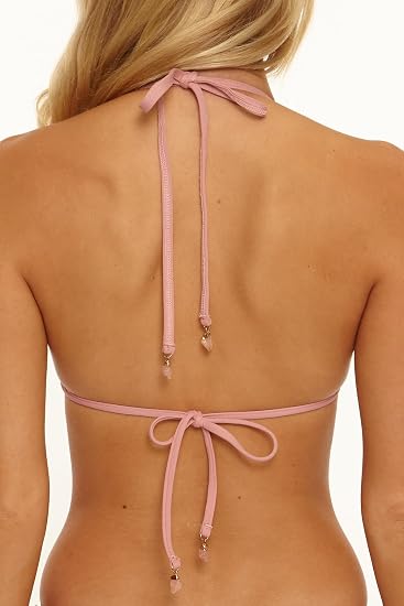 Isabella Rose Women's Como Textured Knit Triangle Bikini Top